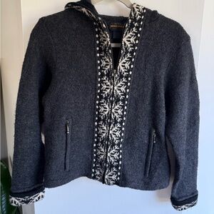 Woolrich Charcoal Jacket with Snowflake Design